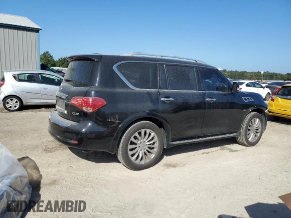 2016 Infiniti QX80 with VIN JN8AZ2NF1G9612303, listed as a Copart auction lot 75698364 with 110,847 mi miles and Salvage Title. Bid and sale history available at carsss.com. Image 3.