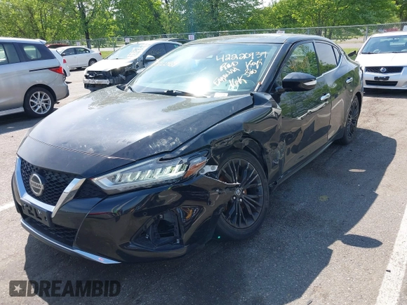 2020 Nissan Maxima SL with VIN 1N4AA6DV5LC366300, listed as a IAAI auction lot 42220939 with 16,858 mi miles and . Bid and sale history available at DreamBid. Image 2.