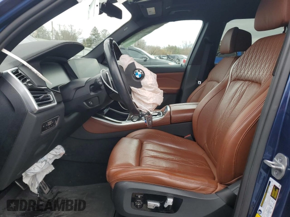 2021 BMW X5 M50i with VIN 5UXJU4C03M9E52555, listed as a Copart auction lot 48171365 with 64,731 mi miles and Salvage Title. Bid and sale history available at carsss.com. Image 7.