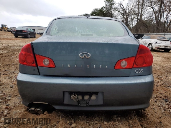 2005 Infiniti G35 Sedan with VIN JNKCV51E55M209609, listed as a Copart auction lot 44210765 with Not Provided miles and Salvage Title. Bid and sale history available at carsss.com. Image 6.