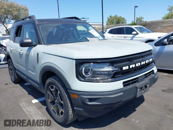 2022 Ford Bronco Sport Outer Banks с VIN 3FMCR9C69NRD30021, выставлен на аукционе IAAI как лот 42378939 с пробегом 60 862 миль миль и . История ставок и продаж доступна на DreamBid. Изображение 1.