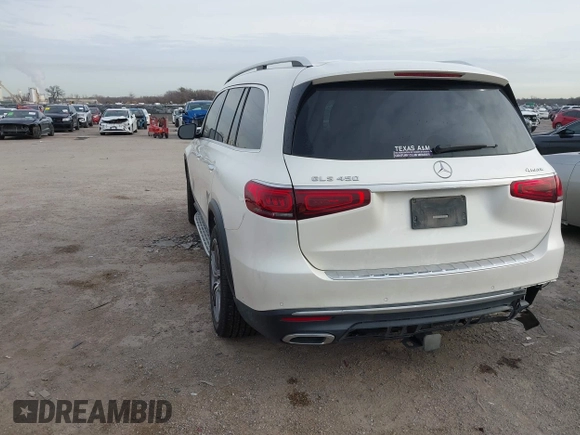 2020 Mercedes-Benz GLS with VIN 4JGFF5KE8LA050072, listed as a IAAI auction lot 41689696 with 66,877 mi miles. Bid and sale history available at carsss.com. Image 3.