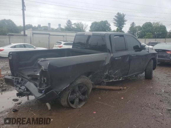 2018 Ram 1500 Express with VIN 1C6RR7FT8JS277905, listed as a Copart auction lot 57579305 with 76,450 mi miles and Salvage title. Bid and sale history available at DreamBid. Image 3.