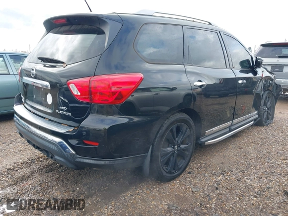 2017 Nissan Pathfinder SL with VIN 5N1DR2MM7HC667864, listed as a IAAI auction lot 41219528 with 127,240 mi miles. Bid and sale history available at carsss.com. Image 4.