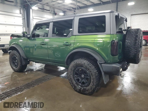 2023 Ford Bronco z VIN 1FMEE5DPXPLB64324, wystawiony jako Copart lot #52914775 z przebiegiem 22 937 mil mil oraz Szkoda całkowita • Salvage title. Historia ofert i sprzedaży dostępna na DreamBid. Obrazek 2.