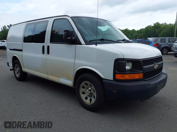 2013 Chevrolet Express Cargo with VIN 1GCSGAFX7D1162349, listed as a IAAI auction lot 42610322 with 260,320 mi miles and . Bid and sale history available at DreamBid. Image 1.