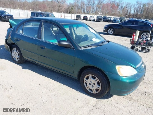 2001 Honda Civic LX with VIN 2HGES16551H567764, listed as a IAAI auction lot 41908288 with 137,740 mi miles. Bid and sale history available at carsss.com. Image 1.
