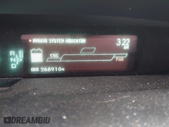 2011 Toyota Prius I with VIN JTDKN3DU6B0289624, listed as a IAAI auction lot 40030478 with 268,918 mi miles. Bid and sale history available at carsss.com. Image 15.