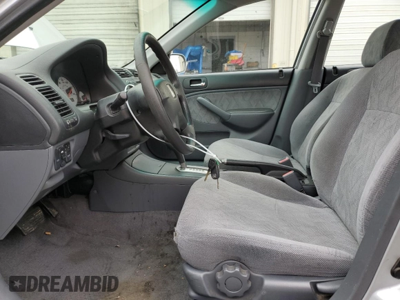 2002 Honda Civic z VIN JHMES26842S001599, wystawiony jako Copart lot #48733095 z przebiegiem 112 849 mil mil oraz Czysty tytuł • Clean title. Historia ofert i sprzedaży dostępna na DreamBid. Obrazek 7.