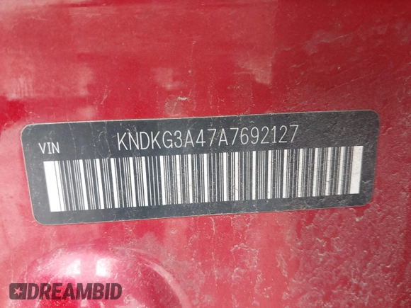 2010 Kia Sportage LX with VIN KNDKG3A47A7692127, listed as a IAAI auction lot 42177578 with 157,569 mi miles and . Bid and sale history available at carsss.com. Image 12.
