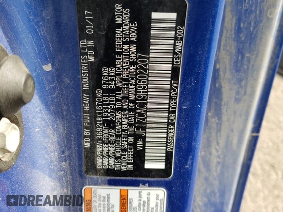 2017 Subaru BRZ Limited с VIN JF1ZCAC19H9602207, выставлен на аукционе Copart как лот 42441293 с пробегом 100 477 миль миль и . История ставок и продаж доступна на DreamBid. Изображение 15.