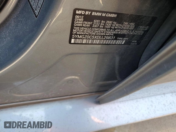2013 BMW X6 M with VIN 5YMGZ0C5XDLL29831, listed as a Copart auction lot 71560674 with 116,849 mi miles and Salvage Title. Bid and sale history available at carsss.com. Image 13.
