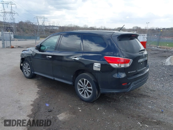 2014 Nissan Pathfinder SV with VIN 5N1AR2MM4EC708630, listed as a IAAI auction lot 41893720 with 129,985 mi miles. Bid and sale history available at carsss.com. Image 3.