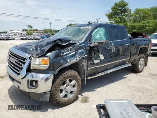 2018 GMC Sierra 2500HD SLT with VIN 1GT12TEG3JF166579, listed as a Copart auction lot 59665274 with Not provided miles and Salvage title. Bid and sale history available at DreamBid. Image 1.
