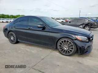 2019 Mercedes-Benz C 300 with VIN 55SWF8DB8KU298285, listed as a Copart auction lot 56227345 with 55,787 mi miles and Salvage title. Bid and sale history available at DreamBid. Image 4.