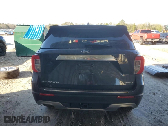 2024 Ford Explorer Platinum with VIN 1FM5K8HC0RGA18446, listed as a Copart auction lot 45936195 with 0 mi miles and Salvage Title. Bid and sale history available at carsss.com. Image 6.
