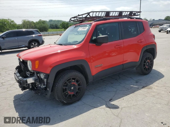 2021 Jeep Renegade Sport z VIN ZACNJDAB6MPM31904, wystawiony jako Copart lot #57139845 z przebiegiem 59 286 mil mil oraz Szkoda całkowita • Salvage title. Historia ofert i sprzedaży dostępna na DreamBid. Obrazek 1.