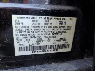 2004 Nissan Maxima SE with VIN 1N4BA41E34C845782, listed as a Copart auction lot 75946654 with 84,522 mi miles and Clean Title. Bid and sale history available at carsss.com. Image 12.