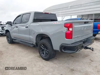 2024 Chevrolet Silverado 1500 Custom Trail Boss with VIN 3GCUDCED6RG410099, listed as a IAAI auction lot 41245352 with 10,482 mi miles. Bid and sale history available at carsss.com. Image 3.