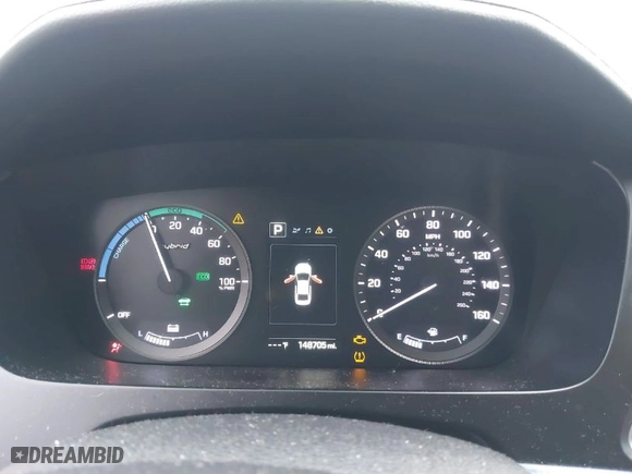 2016 Hyundai Sonata Hybrid SE with VIN KMHE24L19GA012241, listed as a IAAI auction lot 41841634 with 148,705 mi miles. Bid and sale history available at carsss.com. Image 7.