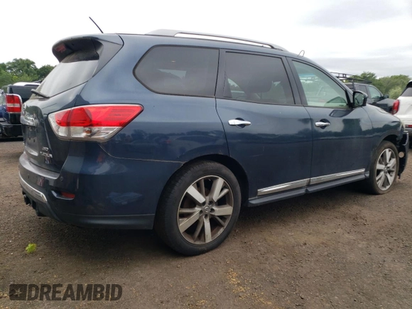 2015 Nissan Pathfinder Platinum with VIN 5N1AR2MM0FC604010, listed as a Copart auction lot 62096355 with 157,393 mi miles and Clean title. Bid and sale history available at DreamBid. Image 3.