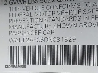 2013 Audi S6 Prestige with VIN WAUF2AFC6DN081829, listed as a IAAI auction lot 41785814 with 127,935 mi miles. Bid and sale history available at carsss.com. Image 9.