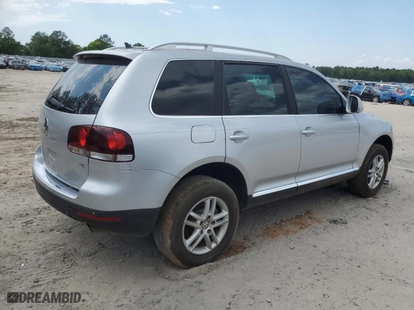 2008 Volkswagen Touareg 2 V6 with VIN WVGBE77L98D003580, listed as a Copart auction lot 52444235 with 150,876 mi miles and Salvage Title. Bid and sale history available at carsss.com. Image 3.