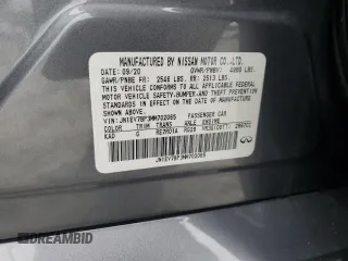 2021 Infiniti Q50 Luxe with VIN JN1EV7BP3MM702065, listed as a Copart auction lot 59577685 with 75,570 mi miles and Salvage title. Bid and sale history available at DreamBid. Image 12.