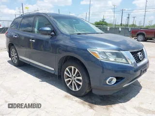2015 Nissan Pathfinder SV z VIN 5N1AR2MNXFC676213, wystawiony jako IAAI lot #42521533 z przebiegiem 91 837 mil mil oraz . Historia ofert i sprzedaży dostępna na DreamBid. Obrazek 1.