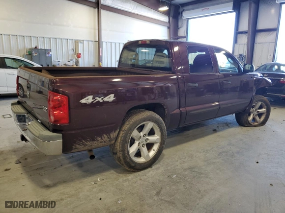 2005 Dodge Dakota SLT with VIN 1D7HW48N45S248231, listed as a Copart auction lot 47988475 with 146,366 mi miles and Salvage Title. Bid and sale history available at carsss.com. Image 3.