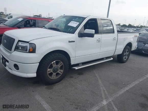 2008 Ford F-150 XLT with VIN 1FTPW12598KC36819, listed as a IAAI auction lot 41703359 with 177,560 mi miles. Bid and sale history available at carsss.com. Image 2.