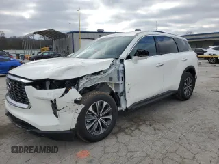 2025 Infiniti QX60 с VIN 5N1AL1ER9SC345940, выставлен на аукционе Copart как лот 47454175 с пробегом 452 миль миль и Списание • Salvage title. История ставок и продаж доступна на DreamBid. Изображение 1.