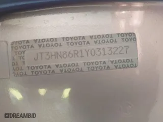 2000 Toyota 4Runner SR5 with VIN JT3HN86R1Y0313227, listed as a IAAI auction lot 41271217 with 236,293 mi miles. Bid and sale history available at carsss.com. Image 9.