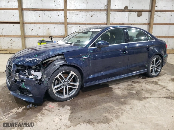 2019 Audi A3 Sedan Premium Plus with VIN WAUJEGFF7K1022548, listed as a Copart auction lot 87591885 with 73,643 mi miles and Salvage Title. Bid and sale history available at carsss.com. Image 1.