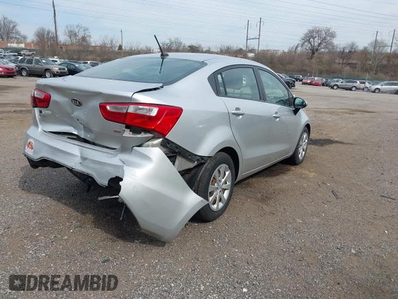 2013 Kia Rio LX with VIN KNADM4A36D6272803, listed as a IAAI auction lot 41849872 with 62,918 mi miles. Bid and sale history available at carsss.com. Image 4.