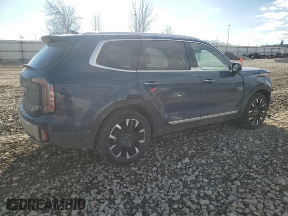 2023 Kia Telluride SX Prestige X-Line with VIN 5XYP5DGC9PG341456, listed as a Copart auction lot 43687805 with 16,921 mi miles and Salvage title. Bid and sale history available at DreamBid. Image 3.