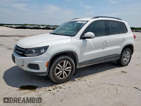 2017 Volkswagen Tiguan S with VIN WVGBV7AX8HK027344, listed as a Copart auction lot 53764865 with 156,445 mi miles and Clean Title. Bid and sale history available at DreamBid. Image 1.
