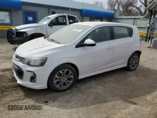 2017 Chevrolet Sonic LT with VIN 1G1JD6SH8H4145766, listed as a Copart auction lot 87024534 with 109,442 mi miles and Salvage Title. Bid and sale history available at carsss.com. Image 1.
