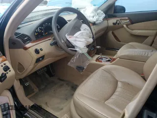2004 Mercedes-Benz S 55 AMG with VIN WDBNG74J04A407814, listed as a Copart auction lot 47820895 with 57,096 mi miles and Salvage Title. Bid and sale history available at DreamBid. Image 7.
