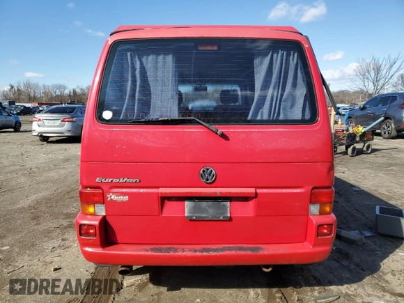 2001 Volkswagen EuroVan MV with VIN WV2NB47051H127991, listed as a Copart auction lot 45369215 with 72,763 mi miles and Salvage Title. Bid and sale history available at DreamBid. Image 6.