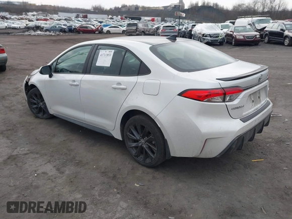 2023 Toyota Corolla SE with VIN 5YFP4MCEXPP152790, listed as a IAAI auction lot 41711853 with 37,901 mi miles and . Bid and sale history available at DreamBid. Image 3.