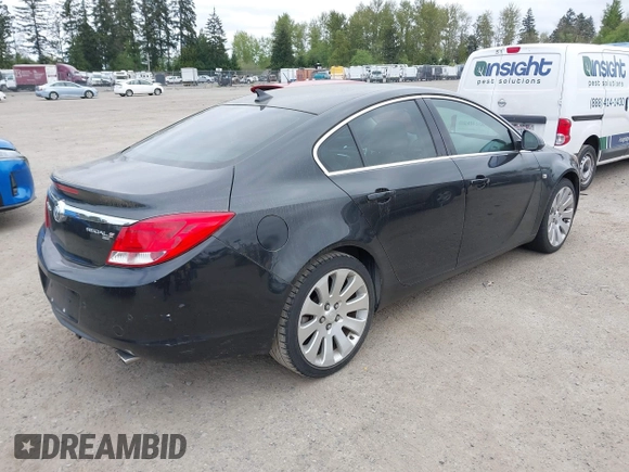 2011 Buick Regal CXL Turbo TO7 with VIN W04G15GV0B1047045, listed as a IAAI auction lot 42131134 with 120,951 mi miles. Bid and sale history available at carsss.com. Image 4.