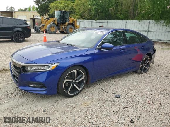 2019 Honda Accord Sport with VIN 1HGCV1F37KA093166, listed as a Copart auction lot 54473235 with 102,640 mi miles and Salvage Title. Bid and sale history available at DreamBid. Image 1.