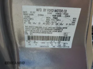 2008 Ford Escape XLS with VIN 1FMCU02Z38KB15233, listed as a Copart auction lot 56180325 with Not provided miles and Salvage title. Bid and sale history available at DreamBid. Image 12.