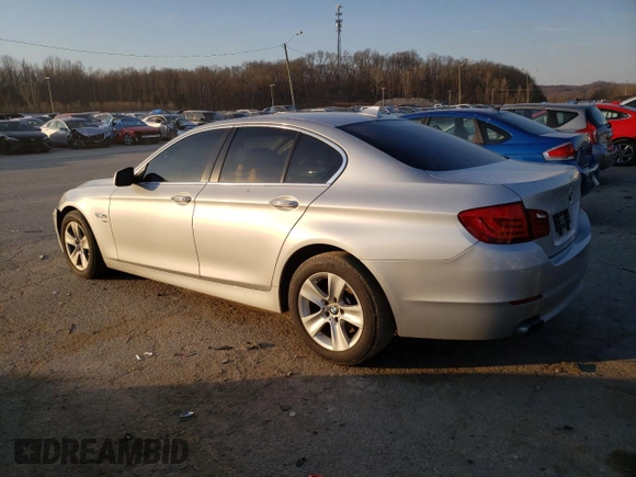 2012 BMW 5 Series 528i xDrive with VIN WBAXH5C57CDW03887, listed as a Copart auction lot 48521185 with 163,524 mi miles and Salvage Title. Bid and sale history available at carsss.com. Image 2.