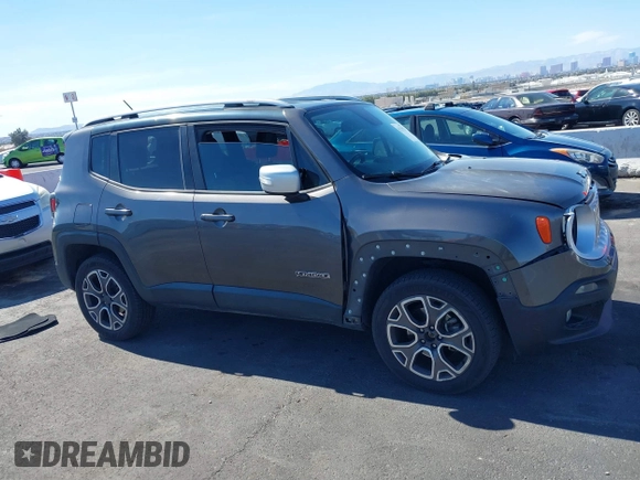 2016 Jeep Renegade Limited with VIN ZACCJBDT3GPD51130, listed as a IAAI auction lot 41725925 with 165,748 mi miles and . Bid and sale history available at DreamBid. Image 17.