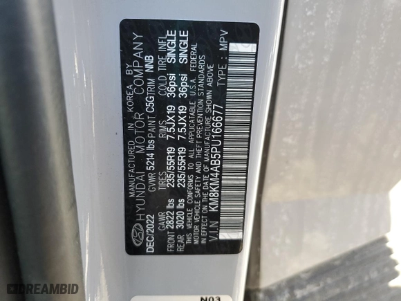 2023 Hyundai IONIQ 5 SE Standard Range with VIN KM8KM4AB5PU166677, listed as a Copart auction lot 42814625 with 68,270 mi miles and Salvage Title. Bid and sale history available at carsss.com. Image 14.