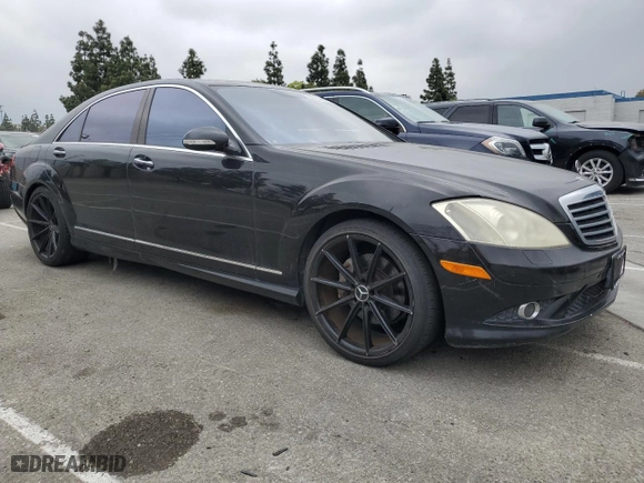 2007 Mercedes-Benz S-Class 5.5L V8 with VIN WDDNG71XX7A055829, listed as a Copart auction lot 53868385 with 178,037 mi miles and Clean Title. Bid and sale history available at carsss.com. Image 4.