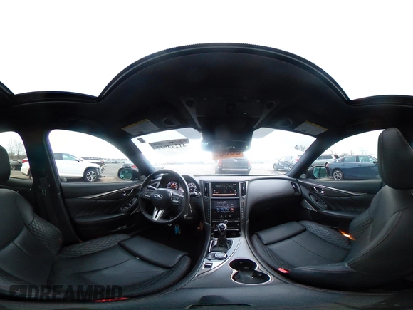 2021 Infiniti Q50 Red Sport 400 with VIN JN1FV7DR9MM880162, listed as a IAAI auction lot 41244912 with 44,943 mi miles and . Bid and sale history available at DreamBid. Image 18.
