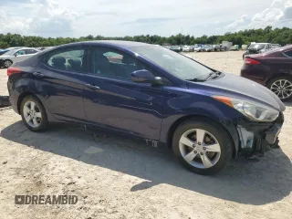 2013 Hyundai Elantra GLS with VIN 5NPDH4AE9DH281672, listed as a Copart auction lot 61760935 with 74,730 mi miles and Salvage title. Bid and sale history available at DreamBid. Image 4.